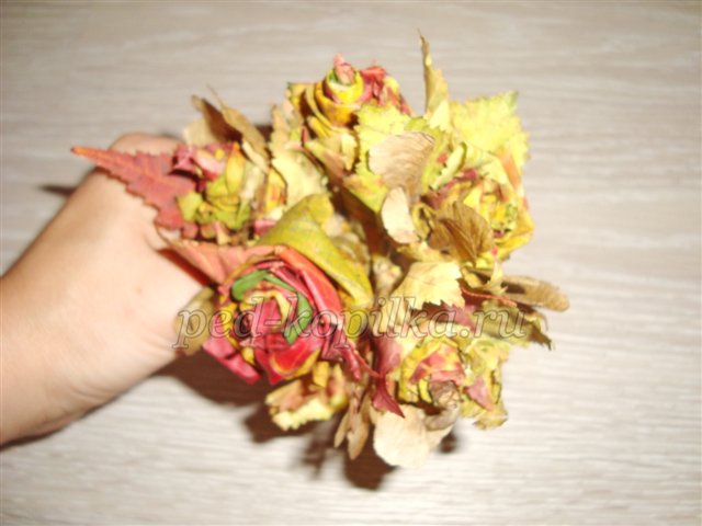 Троянди з осіннього листя. Майстер-клас
