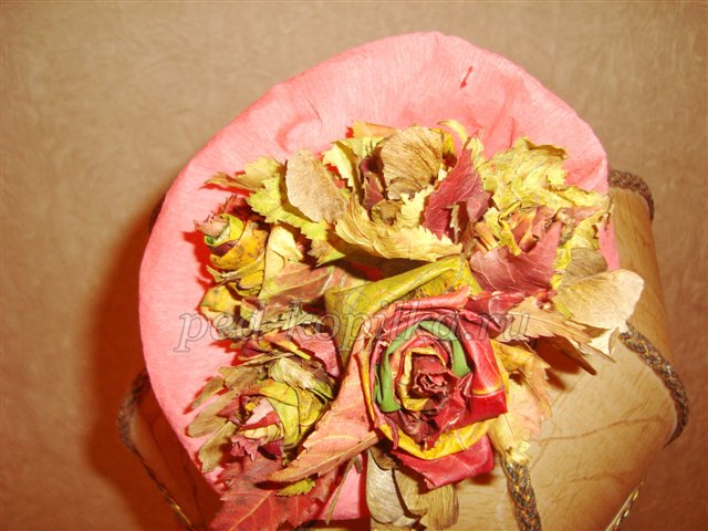 Троянди з осіннього листя. Майстер-клас