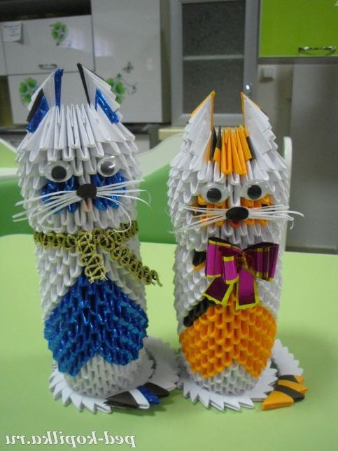 Модульне орігамі. Кіт і кішечка