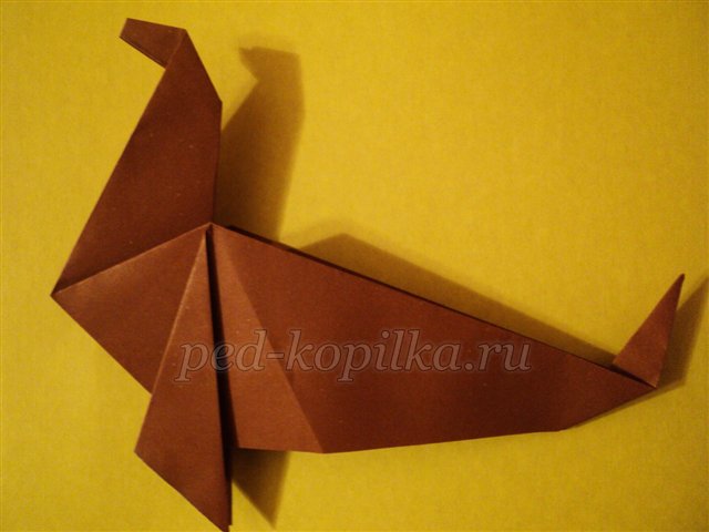 Аплікація Тюлень на крижині в техніці орігамі