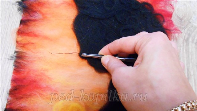 Розпис шерстю Темна ніч. Майстер-клас