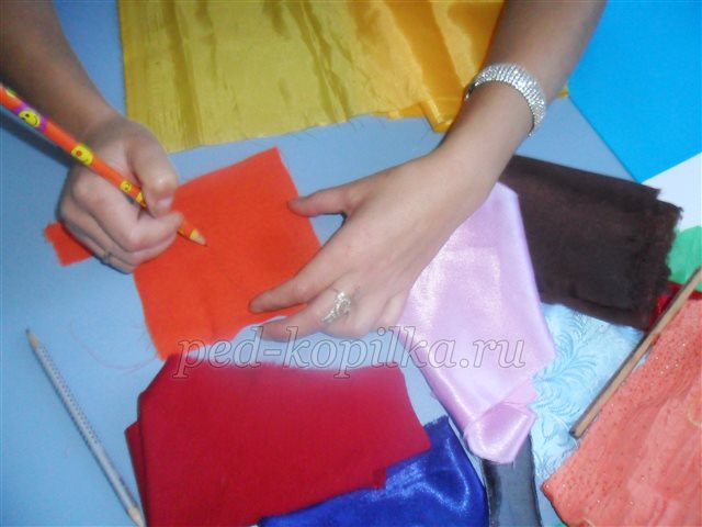 Аплікація з шматочків тканини Золота осінь. Майстер-клас
