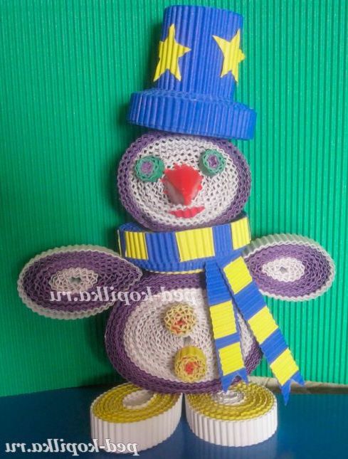 Об'ємний квілінг. Сніговик