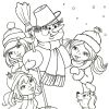 Розмальовка з сніговиком