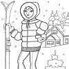 Розфарбування по темі Зима