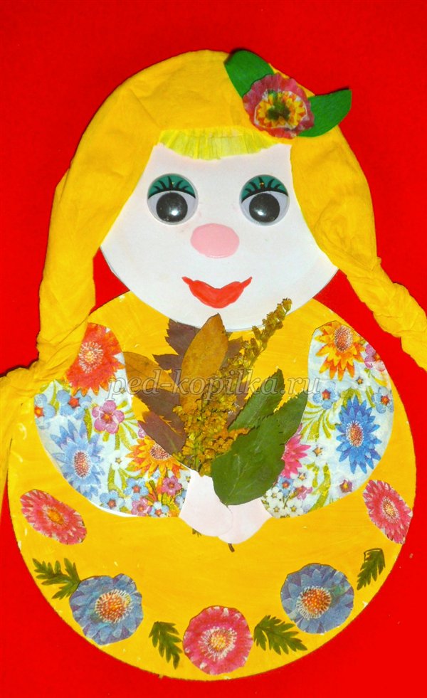 Осіння аплікація з паперу і листя. Майстер-клас Осіння аплікація з паперу і листя. Майстер-клас