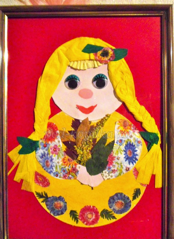 Осіння аплікація з паперу і листя. Майстер-клас Осіння аплікація з паперу і листя. Майстер-клас